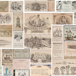 efêmera digital, etiquetas vintage, anúncios de tags, digitais, vintage, etiquetas de diário de lixo, papéis antigos, cartões comerciais de scrapbook, folhas de colagem