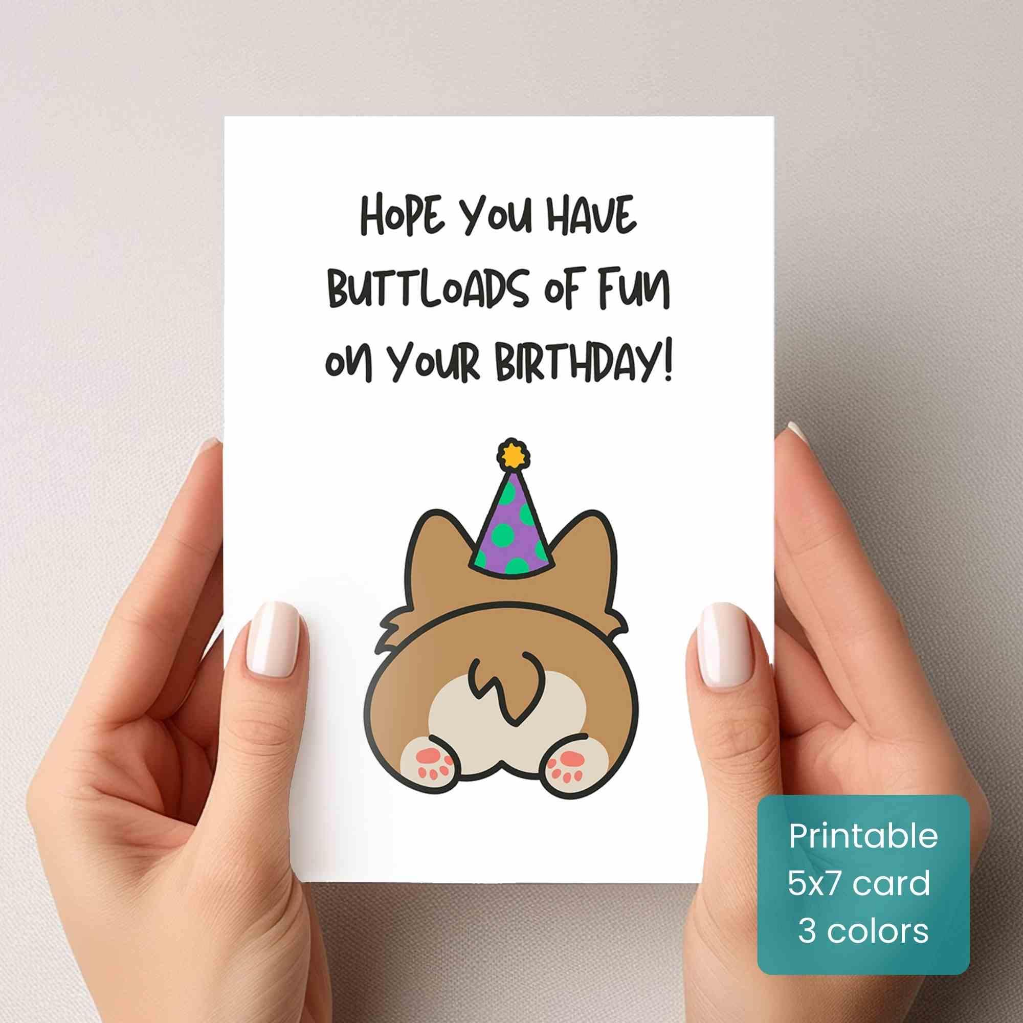 Funny Dog Birthday Card, Printable Bday Card, Dog Lover Bday Card ...