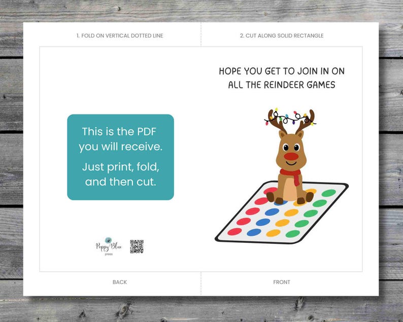 Funny Christmas Card Printable, Reindeer Christmas Card, Digital Holiday Card, Funny Xmas Card ...