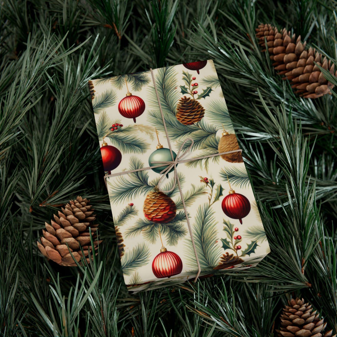Festive Gift Wrap Paper, Holiday Wrapping Sheets for Christmas, Eco ...