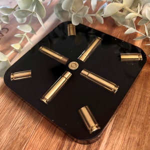 Square bullet coasters | man cave gifts | husband Christmas | holiday gifts | epoxy coasters | 2a coasters | freedoms coasters
