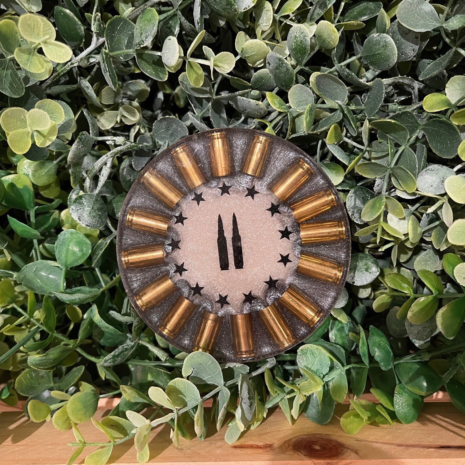 2A Coaster Epoxy Coaster Bullet Coaster Epoxy Resin Coaster Gun Gift