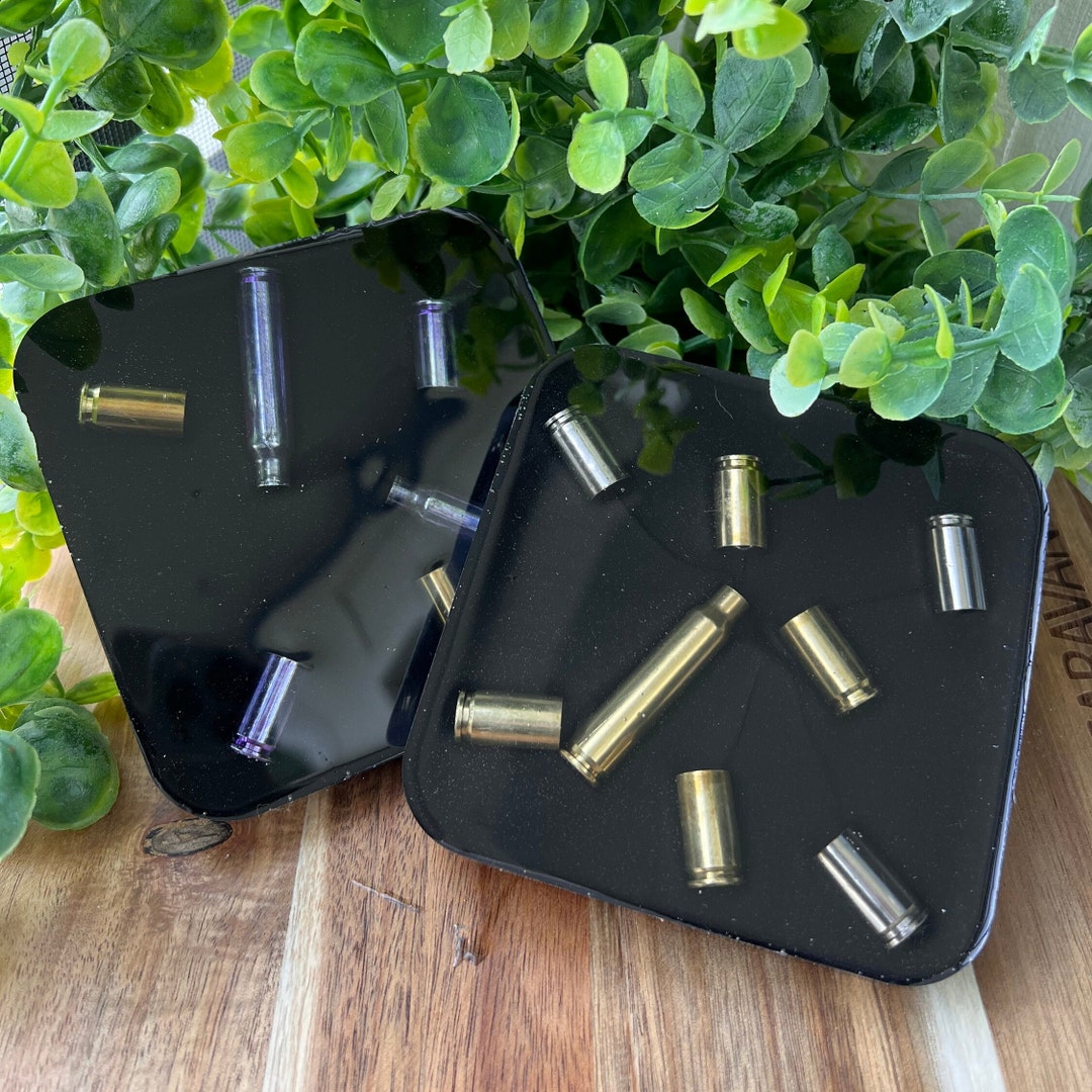Square Bullet Coasters Epoxy Coaster Bullet Coaster Epoxy Resin Coaster
