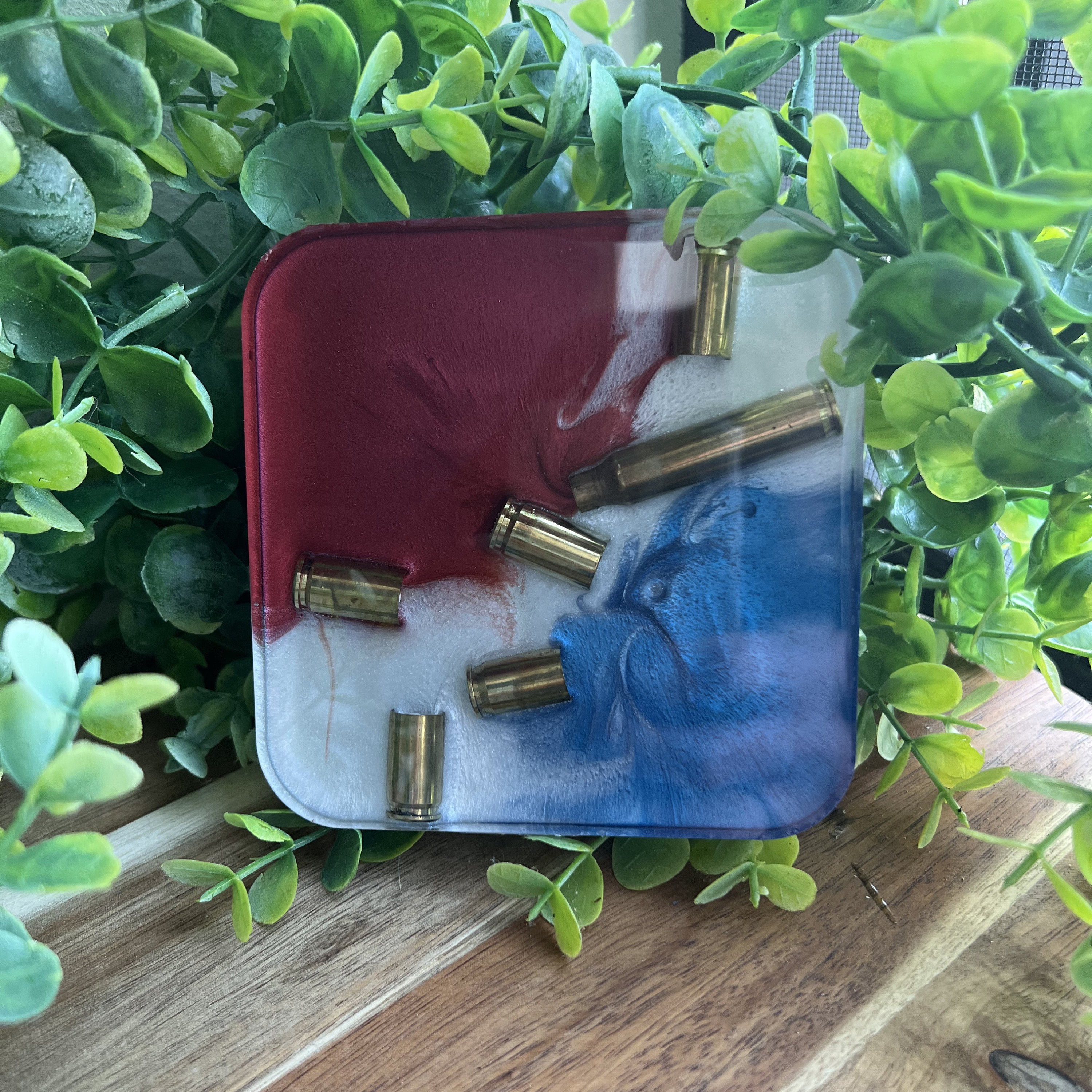 LTD Red White and Blue Coaster 2a Coaster Epoxy Coaster Bullet Coaster