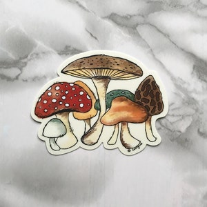Autumn mushrooms for fungi lovers vinyl sticker image 2