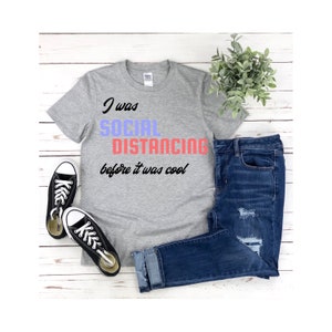 I was social distancing before it was cool Short-Sleeve Unisex T-Shirt