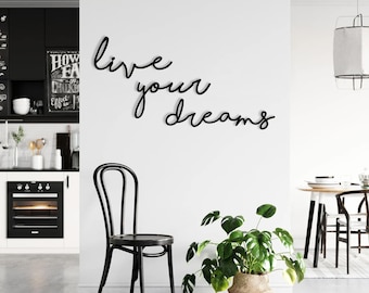 Follow Your Dream Banner Hanging Plaque Home Wall Sign Kitchen Living Room Décor Follow Your Dream Banner Hanging Plaque Home Wall Sign Kitchen Living Room Décor