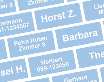 Namensetiketten für Altenheim/Pflegeheim und Co.  – Beschrifte Kleidung ect. mit Namen, Adresse usw. –  für Textil. Gegenstände & Mehr