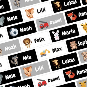 Adesivos com nomes de creche para roupas e objetos, etiquetas adesivas personalizáveis e impermeáveis para crianças, escola e jardim de infância