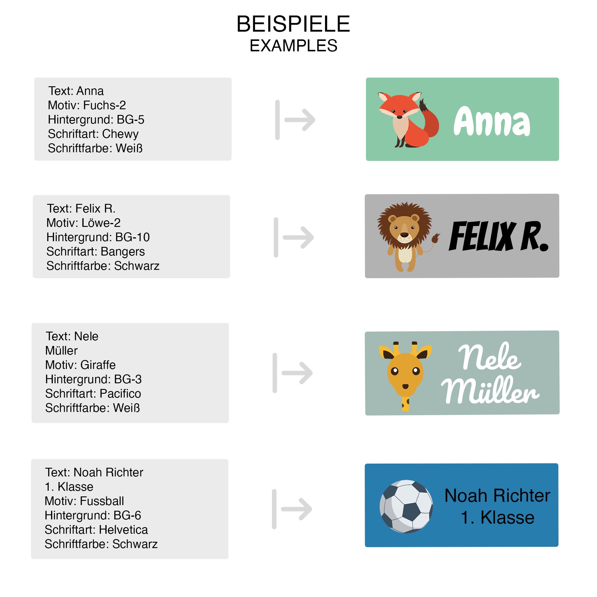 Namensaufkleber für Kinder für Kleidung und Gegenstände, personalisierbare und wasserfeste Klebeetiketten für Kinder, Schule und Kindergarten
