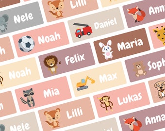 Children's name stickers for clothing and objects, customizable and waterproof adhesive labels for children, school and kindergarten