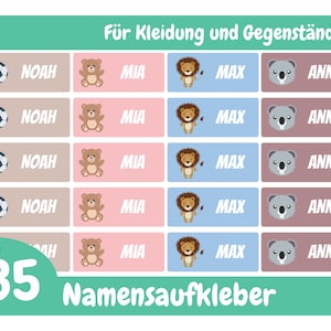 Namensaufkleber für Kleidung und Gegenstände 30x13 mm, personalisierbare und wasserfeste Klebeetiketten für Kinder, Schule und Kindergarten