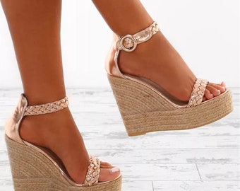 open toe wedge shoes