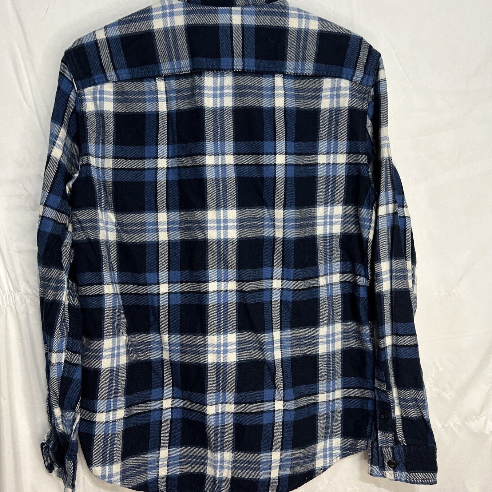 Chemise Homme American Eagle 100% Coton Manches Longues - Taille M Rayée - Occasion Très Bon état