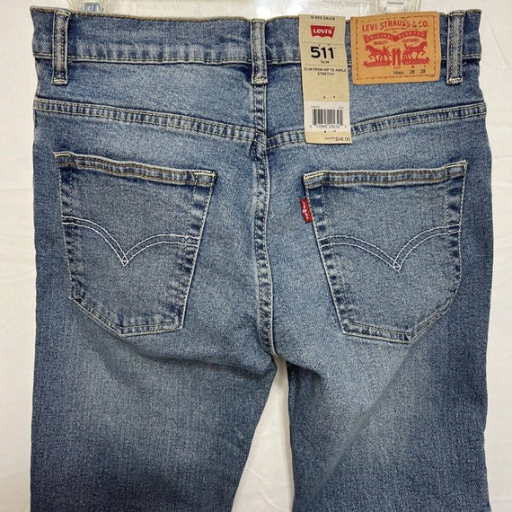 Levis 511 Slim Boys Jeans Size 16 28x28 Light Wash - Etsy