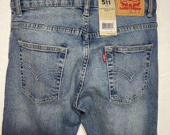 Levi's NWT 511 Boys Slim Light WASH Blue Jeans Size 14 REGULAR 27X27