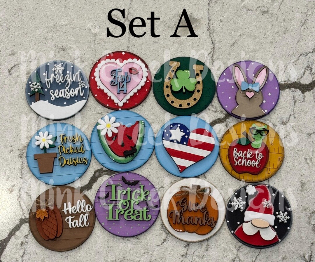 Set A | 3” Rounds for Interchangeable Signs - Etsy