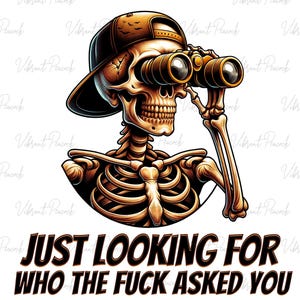 双眼鏡を持った面白い皮肉な骸骨 PNG - デジタルダウンロード