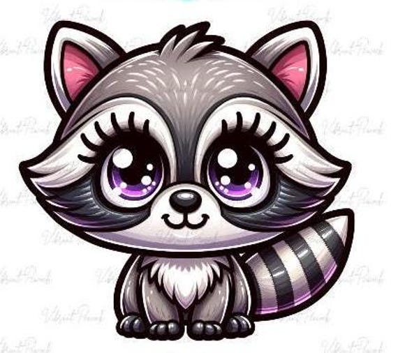 Cute Raccoon PNG – High-Resolution Digital File for Sublimation (Digital Download)