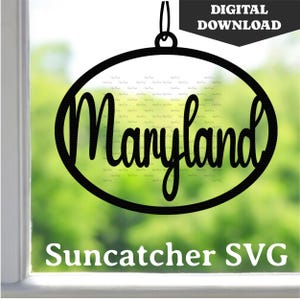 Maryland Suncatcher SVG – fichier de coupe ornement de la côte est (téléchargement numérique)