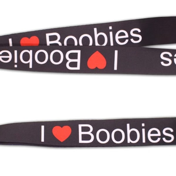 I Heart Boobies lanyard