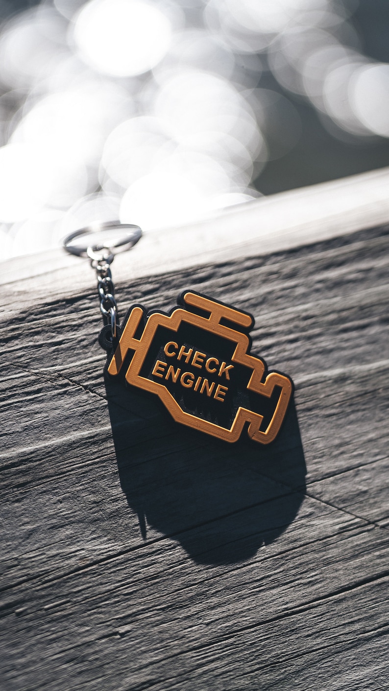 Keychain Check Engine Check Engine Light Keychain - Etsy