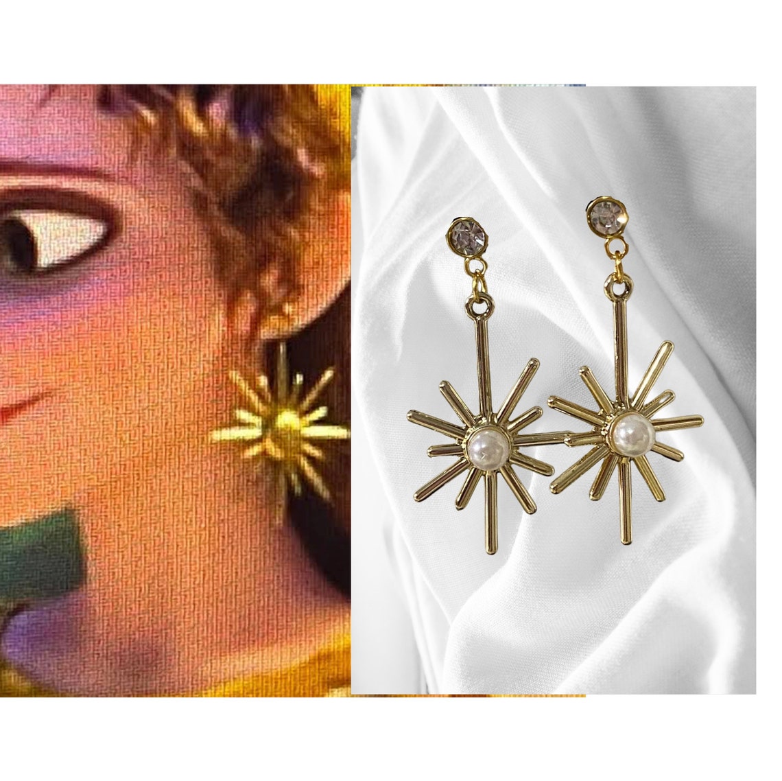 Pepa Earrings Madrigals Encanto Disney Inspired Dangle Etsy