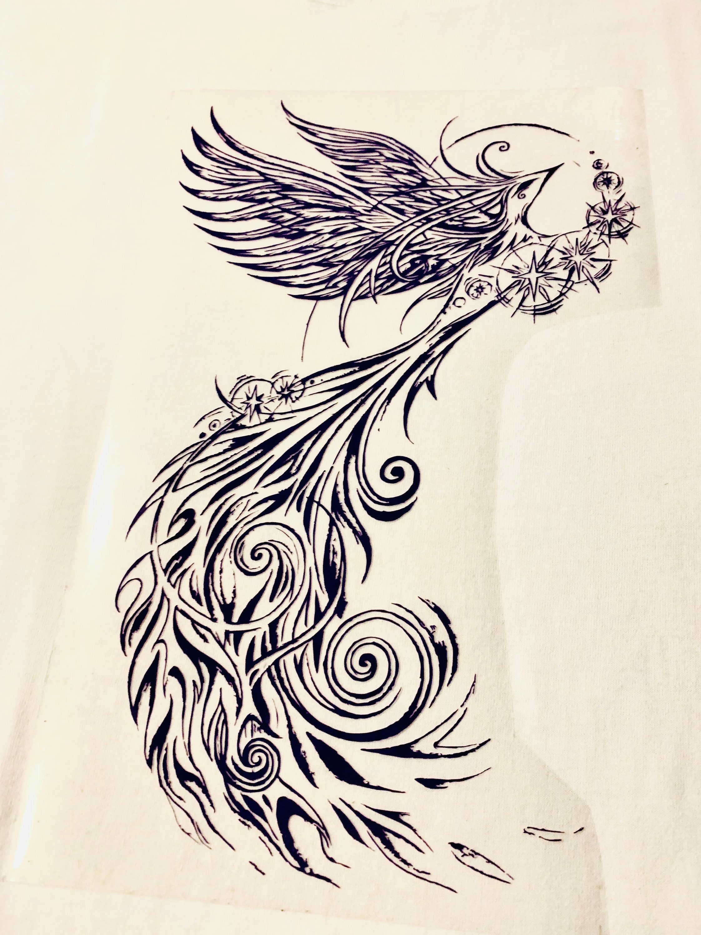 Rising From the Ashes Phoenix Design Vinyl Mike Graphic T-shirt - Etsy