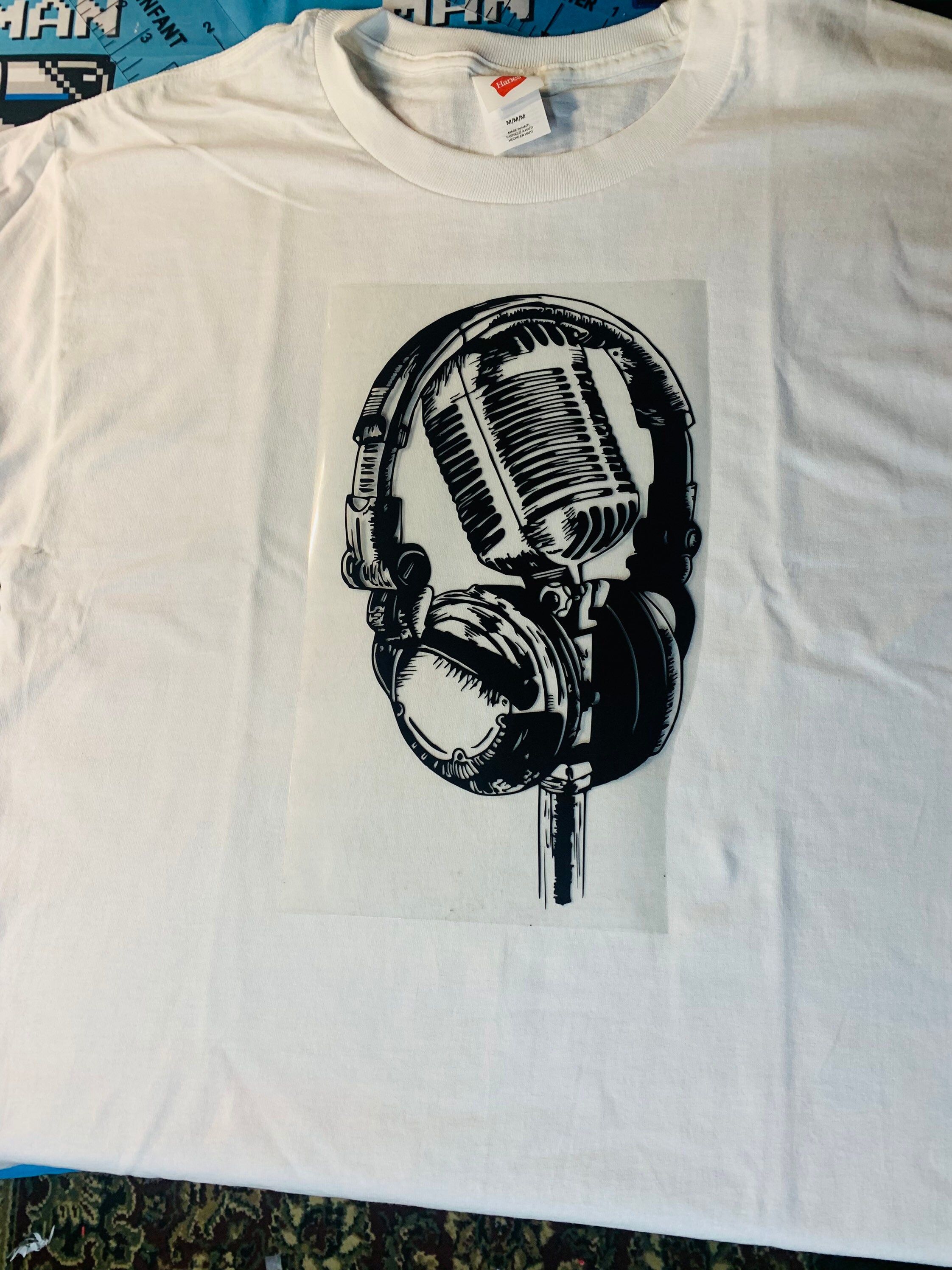 Mic and Headphones Graphic Tshirt Vinyl Mike Design Etsy