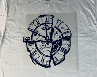 Broken Clock graphic T-shirt vinyl mike design