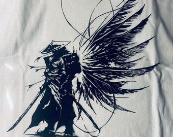 Samurai Guardian front graphic design vinyl mike Tee