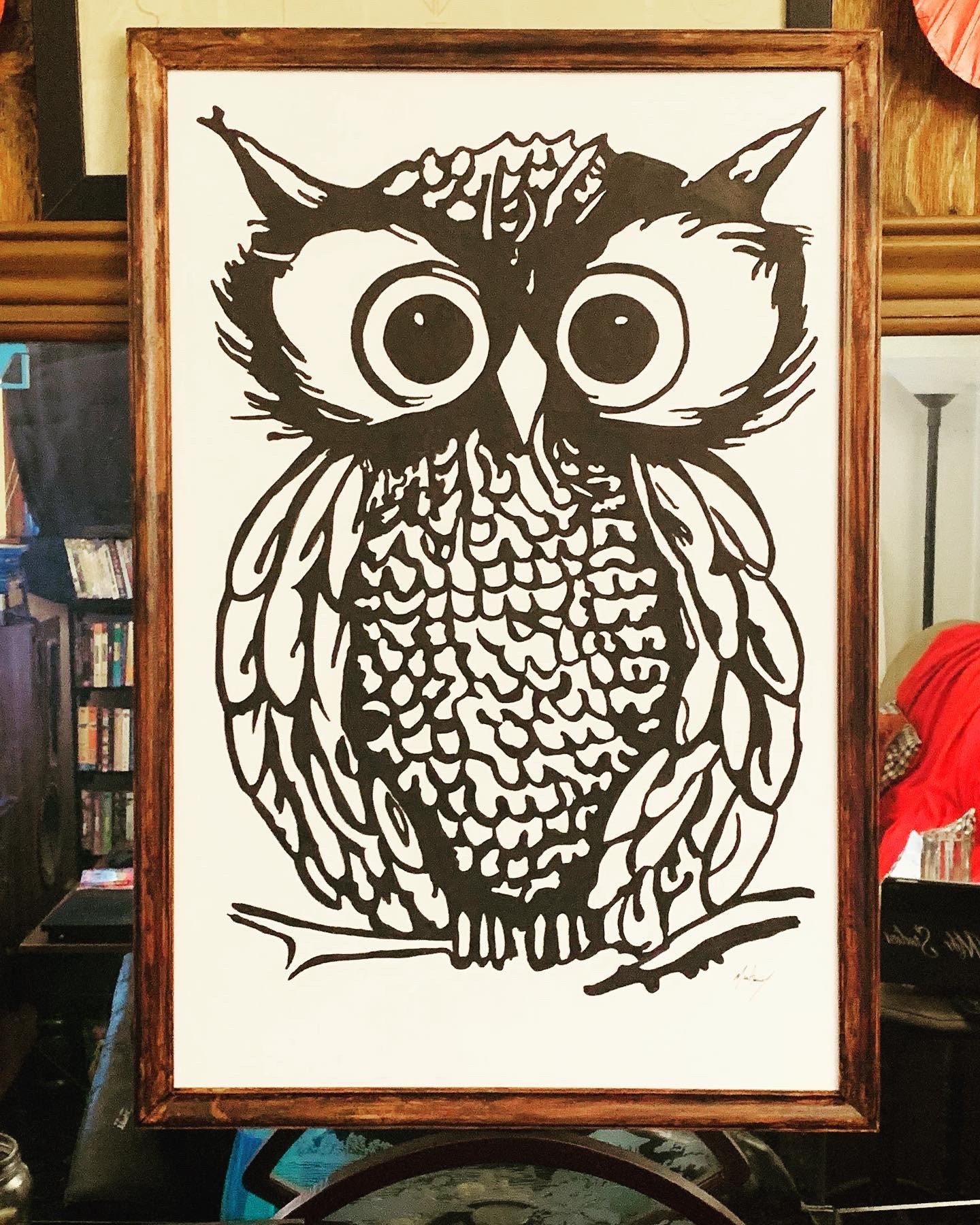 Adore - Owl Painting done by Vinyl Mike