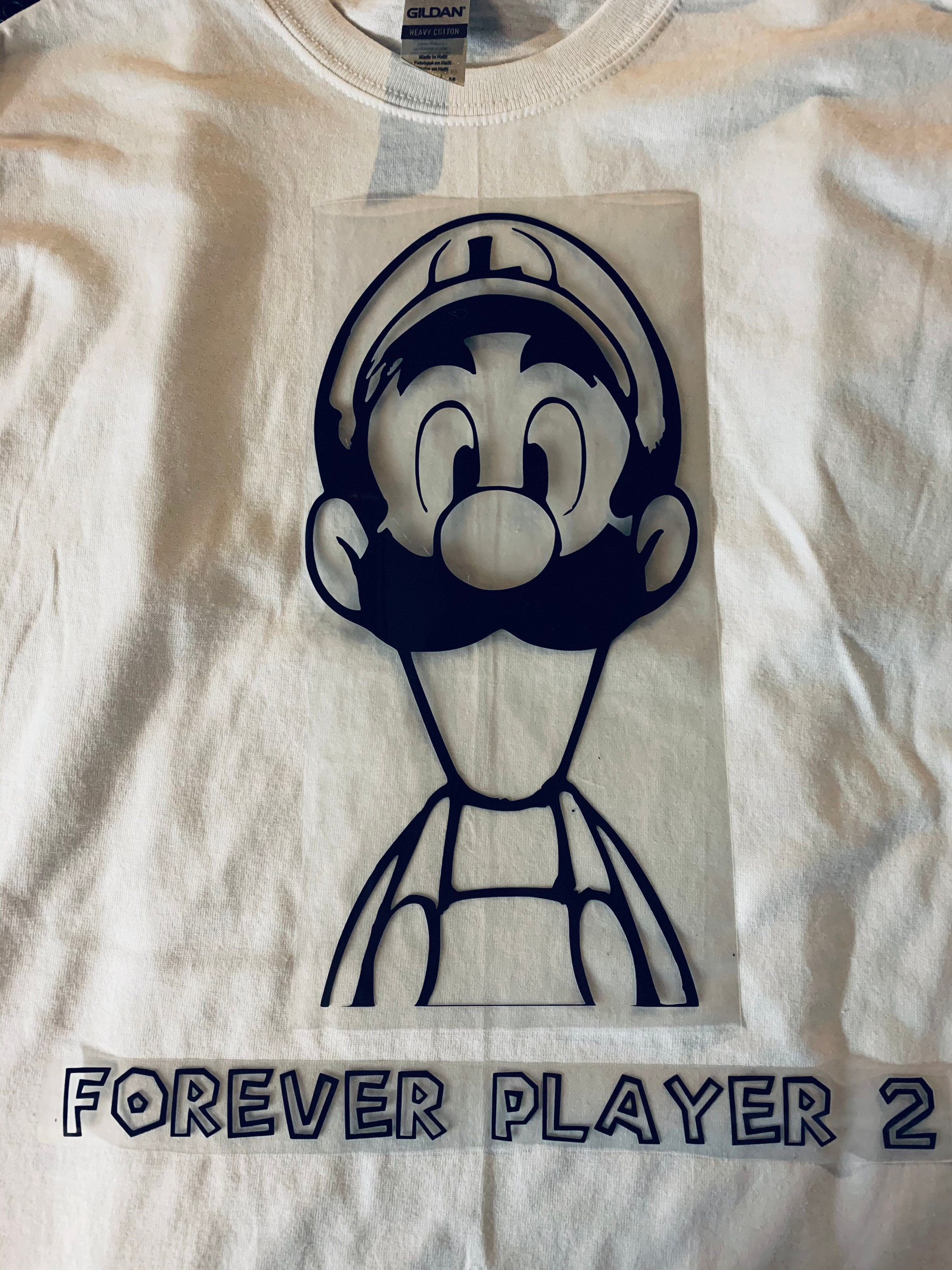 Forever Player 2 Luigi Vinyl Mike graphic design Tshirt Tee 