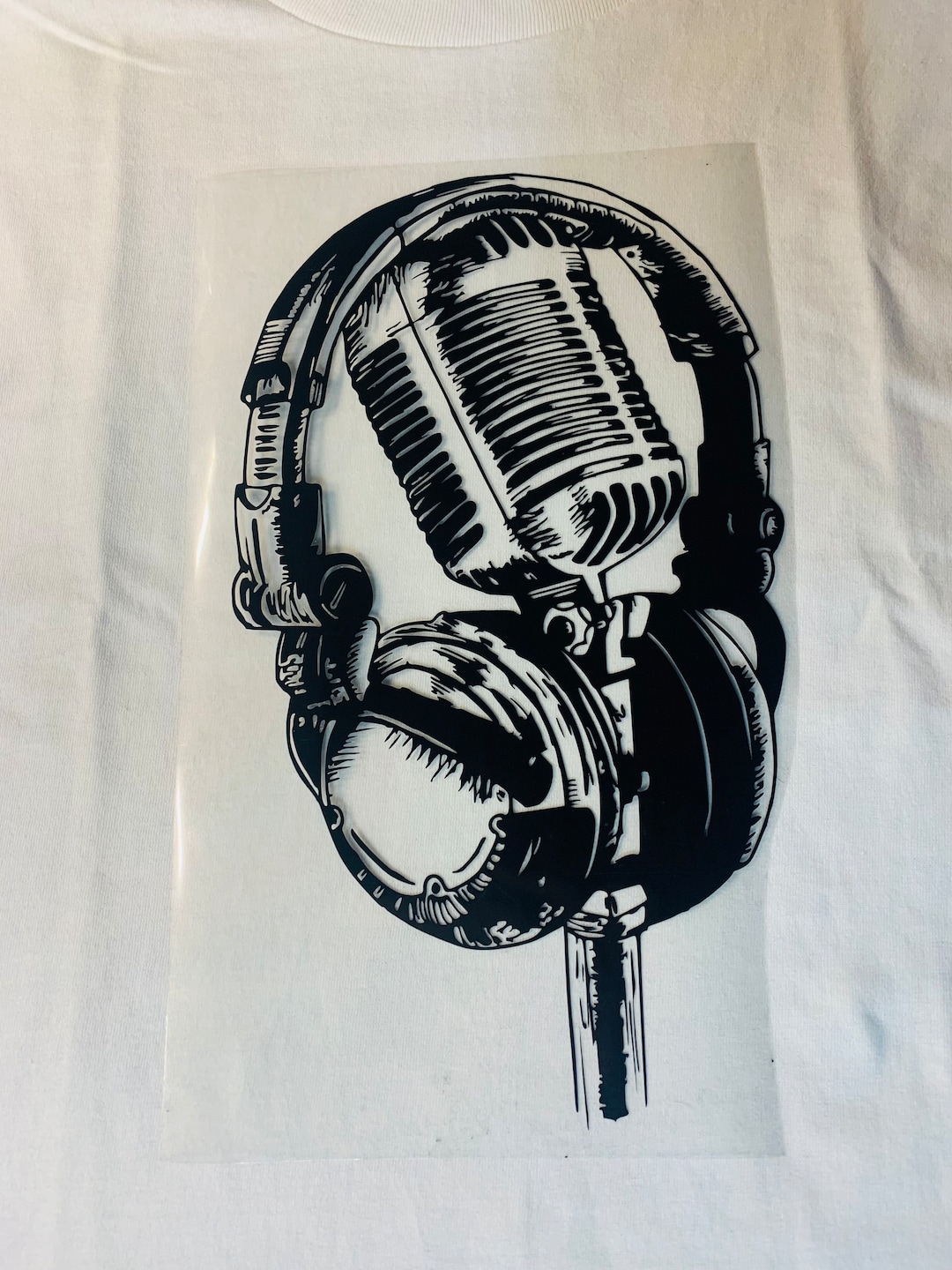 Mic and Headphones Graphic Tshirt Vinyl Mike Design Etsy