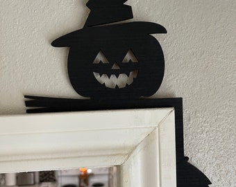 Halloween Decor - Door Sitters - Fall Decor - Holiday Decorations - Gift For Halloween - Pumpkin Door Corner - Door Corner Decor