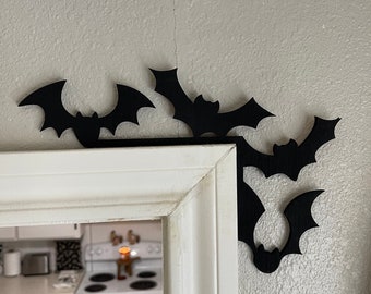 Halloween Door Corner Sign - Door Corner Decor - Halloween Decorating - Halloween Signs - Bat Web Decor