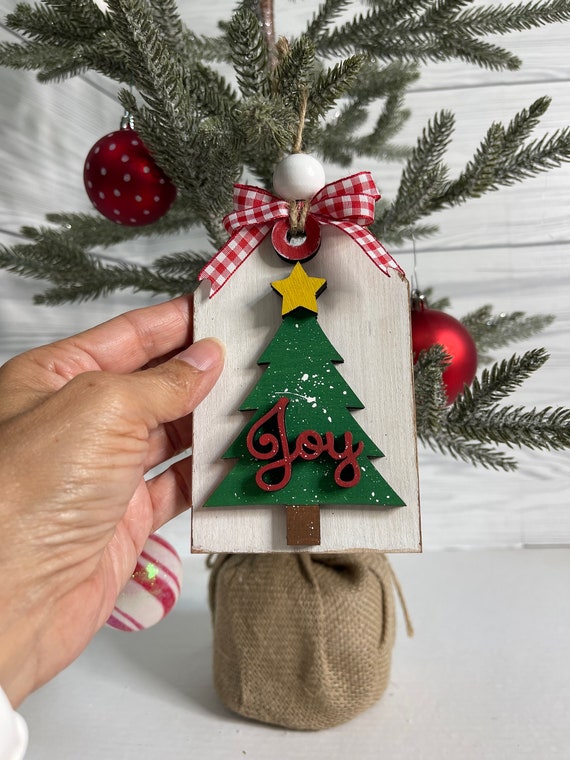 Gift Tag With Custom Name-two Layer Wood Tags-three Color Options-holiday Gift  Tags-ornaments-personalized Tags and Gifts-stocking Tags 