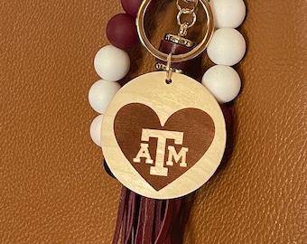 Texas A&M Aggie Wristlet - Aggie gift - Maroon Silicon Wristlet