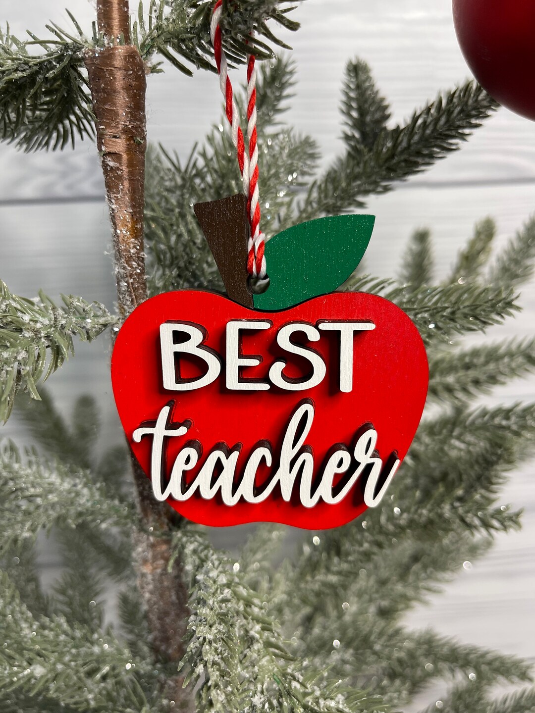 Personalized Teacher Ornament Teacher Appreciation Gifts School Gift Teacher Christmas Ornament