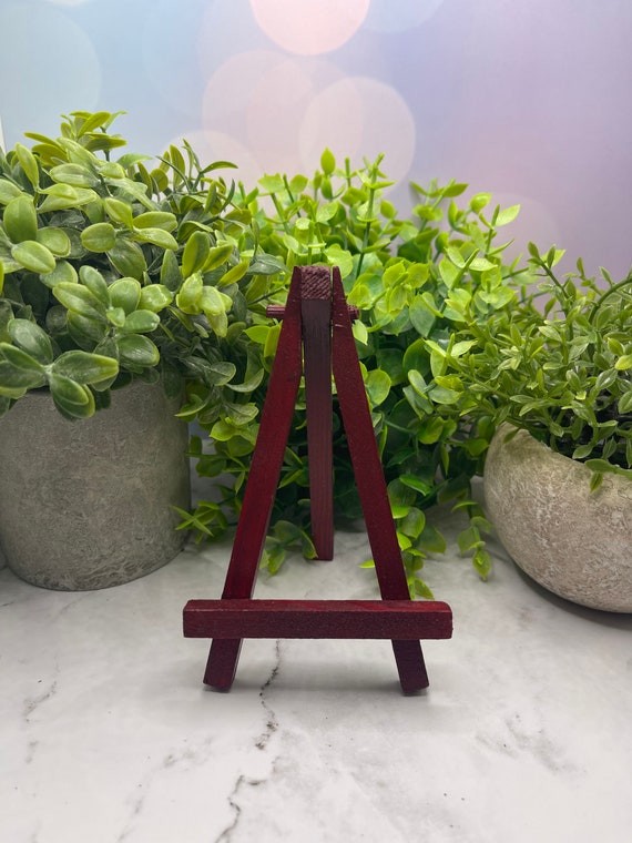 MAROON Mini Decor Easels Tiered Tray Sign Easel Wedding Sign Stand Small  Easels Wood Easels Wedding Place Card Picture Holder 
