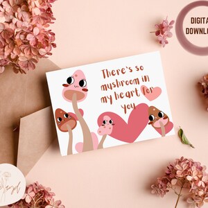 Cartes de la Saint-Valentin Punny Plant, ensemble de quatre, imprimables 7x5in