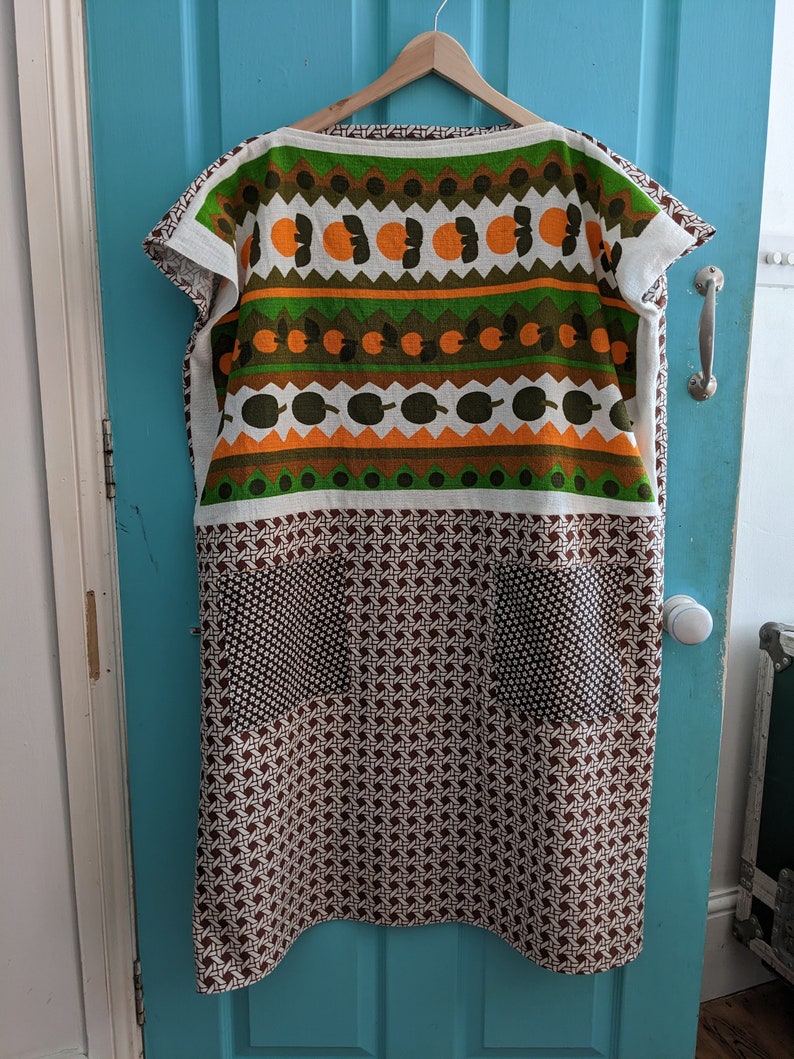 Tea Towel Dressprint Dress Vintage Tea Towel Dress Upcycled Etsy UK