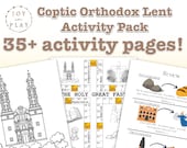 Coptic Orthodox Lent Printable Activity Pack, Liturgical, Christian, Sunday School, Bible Readings, Holy Great Fast