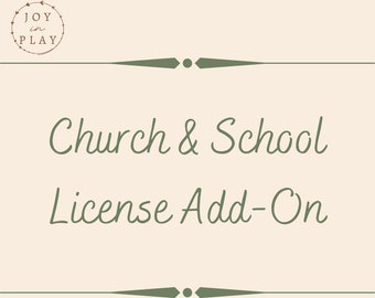 Church and/or School Bulk Printing License, Add-on, Sunday School, Classroom