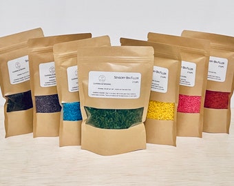 Sensory Bin Filler 2-cup bag, Refill, Colored Rice, Chickpeas, Rainbow Rice, Boys, Girls, Kids, Gift, Activity, Educational