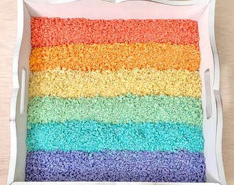 Pastel Sensory Bin Filler 2-cup bag, Refill, Colored Rice, Spring, Easter, Rainbow Rice, Boys, Girls, Kids, Gift, Activity