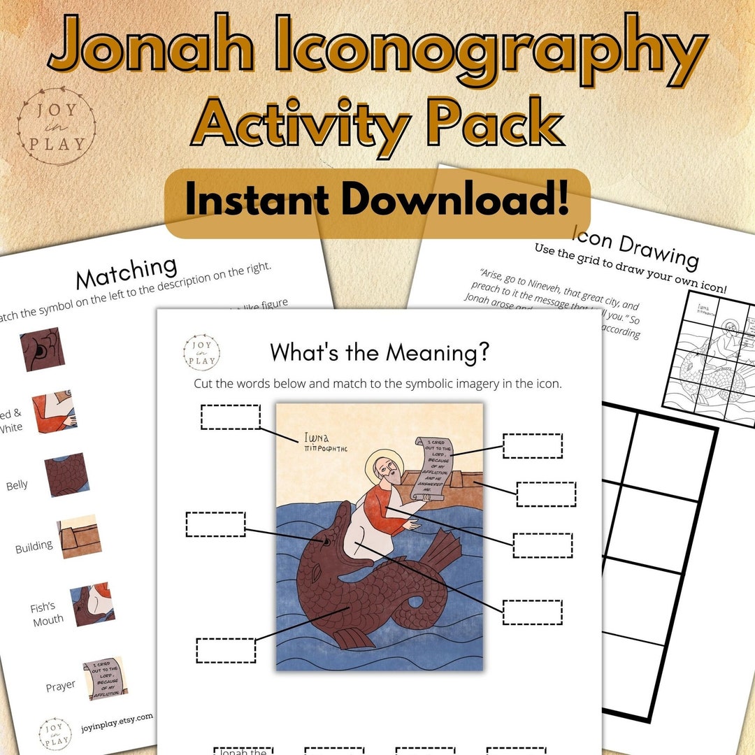 Prophet Jonah and the Fish Iconography Study, Coptic Orthodox Icon ...