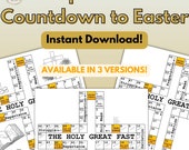 Coptic Orthodox Easter Lent Calendar Countdown, Christian, Holy Great Fast, Sunday School, Homeschool