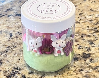 Bunny Garden Mini Play Dough Kit, Spring, Summer, Easter, Flowers, Party Favor, Kids Gift