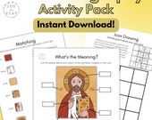 Jesus Christ The Pantocrator Iconography Study, Orthodox Printable Activity Pack, Christian, Coptic, Oriental, Eastern Icon, Sunday School